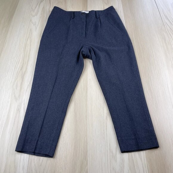 Sibel Saral Pants Trousers Wool Blend Cropped Bottom Edge Women’s Size XS Italy - Picture 2 of 13